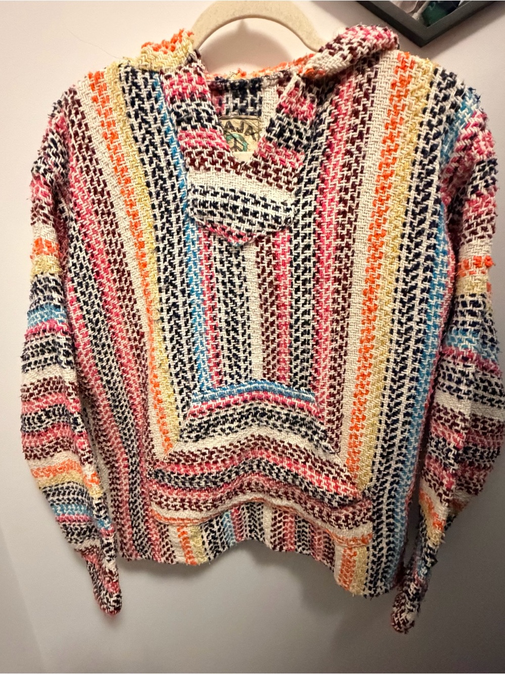 Multicolor Striped Hooded Sweater - Women